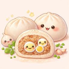 Bánh Bao Trứng Cút