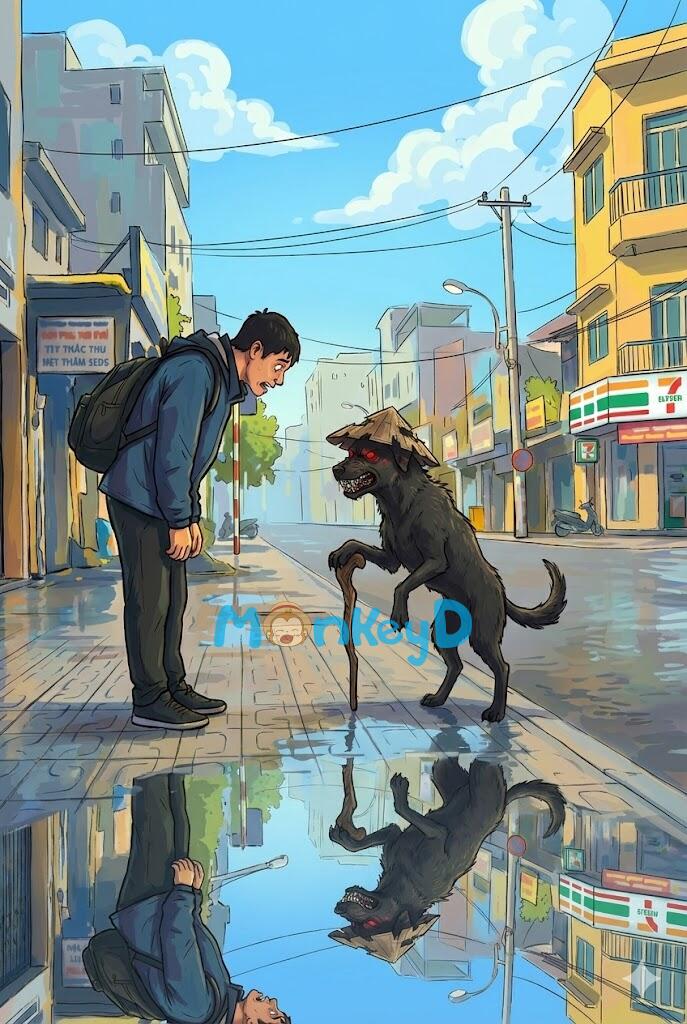 CON CHÓ ĐỘI NÓN MÊ