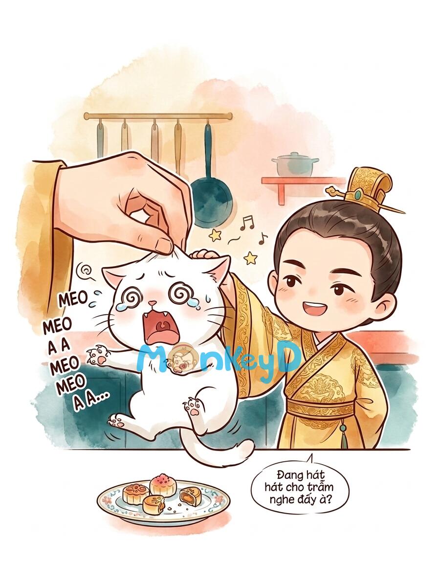 Mèo con tham ăn lại bị bắt rồi