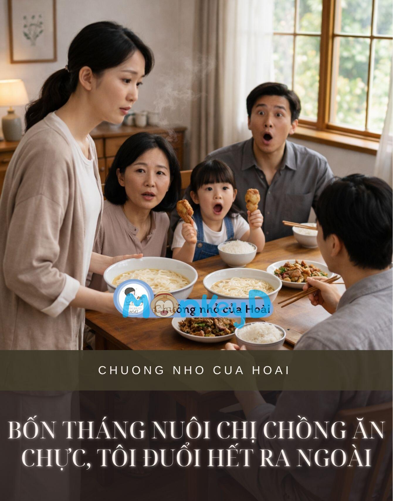 BỐN THÁNG NUÔI CHỊ CHỒNG ĂN CHỰC, TÔI ĐUỔI HẾT RA NGOÀI
