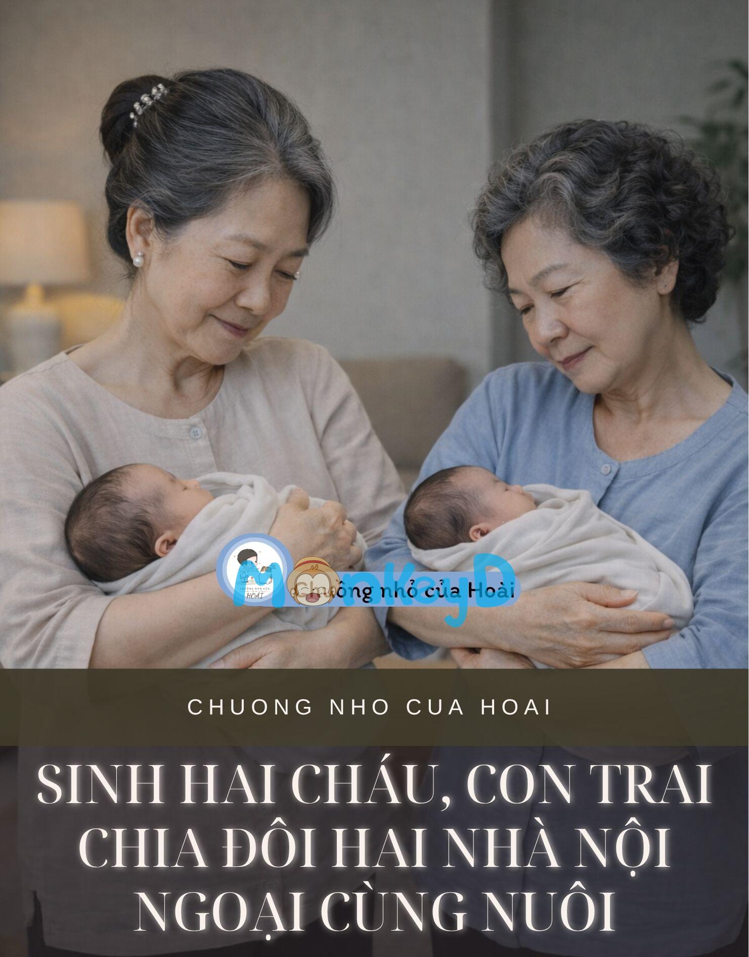 SINH HAI CHÁU, CON TRAI CHIA ĐÔI HAI NHÀ NỘI NGOẠI CÙNG NUÔI