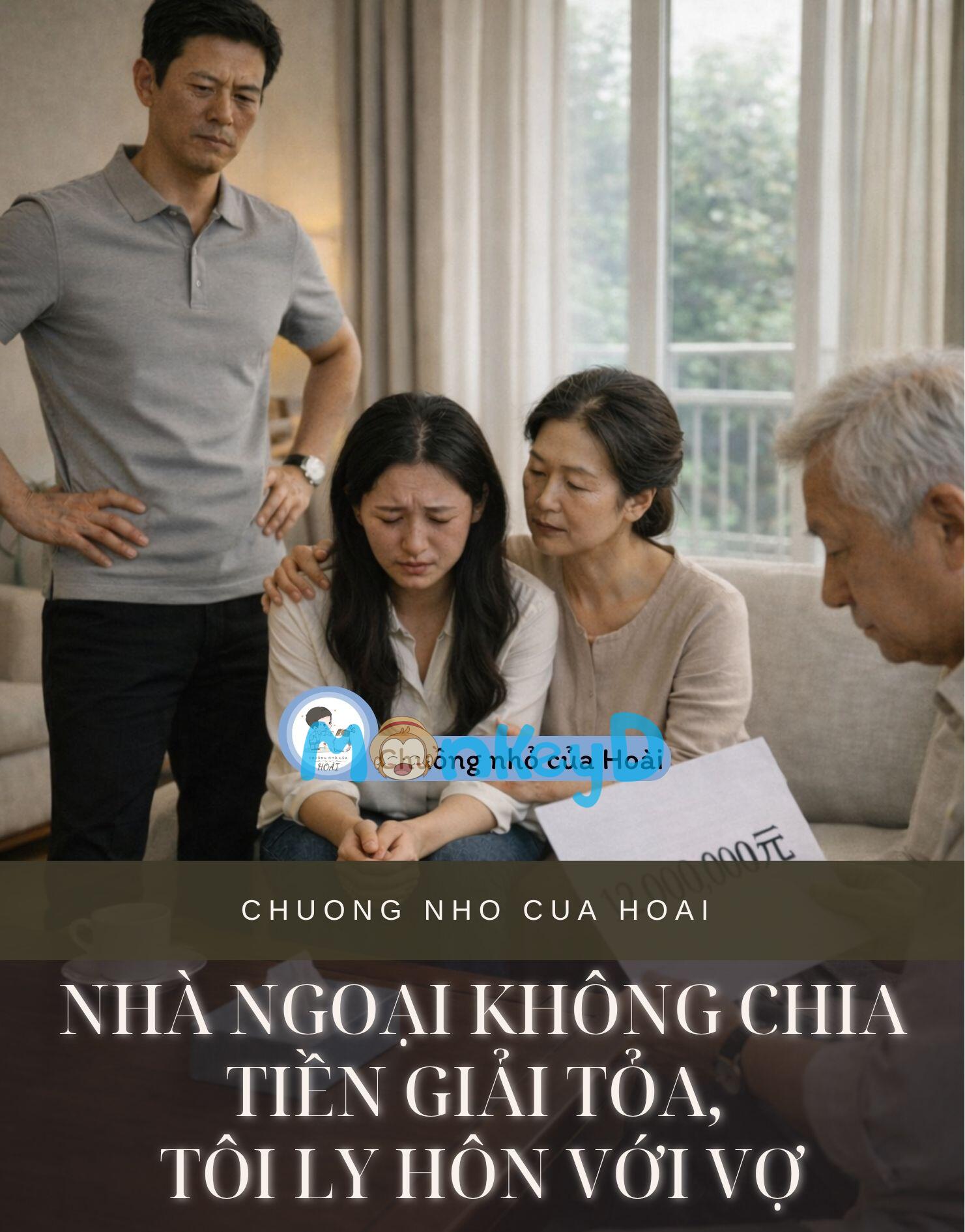 NHÀ NGOẠI KHÔNG CHIA TIỀN GIẢI TỎA, TÔI LY HÔN VỚI VỢ