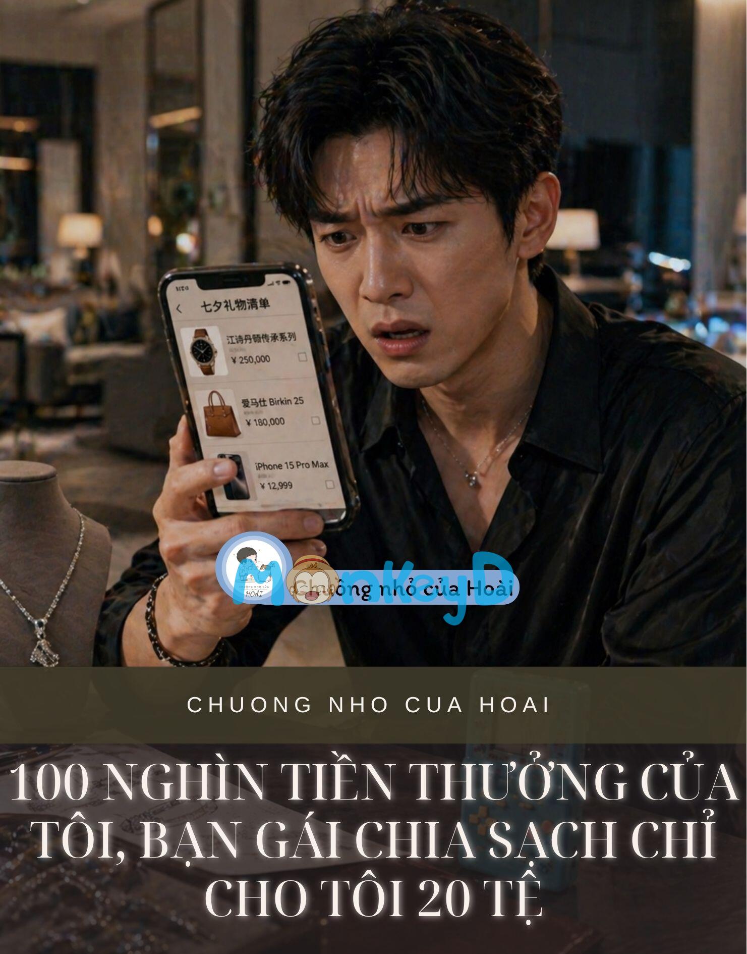 100 NGHÌN TIỀN THƯỞNG CỦA TÔI, BẠN GÁI CHIA SẠCH CHỈ CHO TÔI 20 TỆ