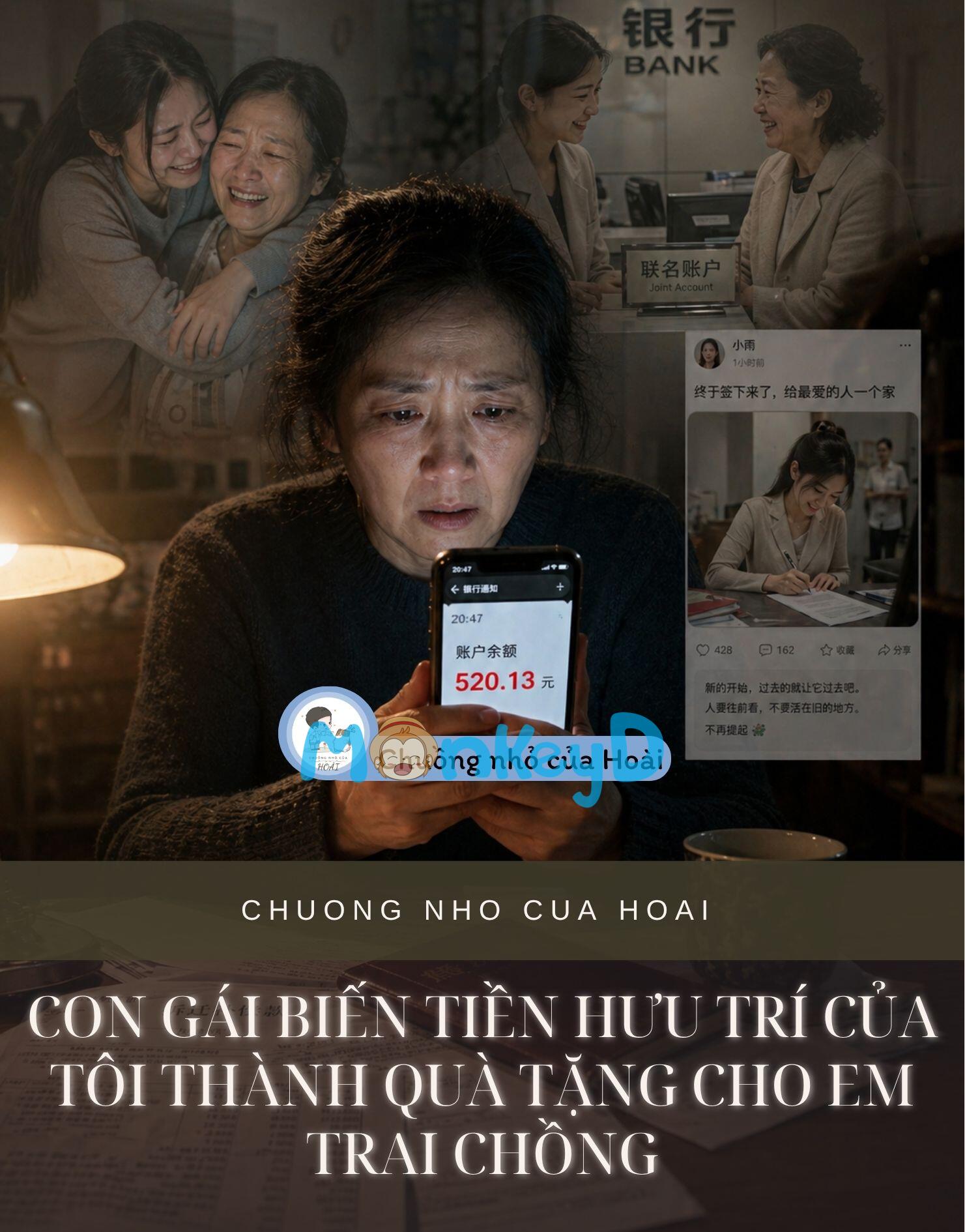 CON GÁI BIẾN TIỀN HƯU TRÍ CỦA TÔI THÀNH QUÀ TẶNG CHO EM TRAI CHỒNG