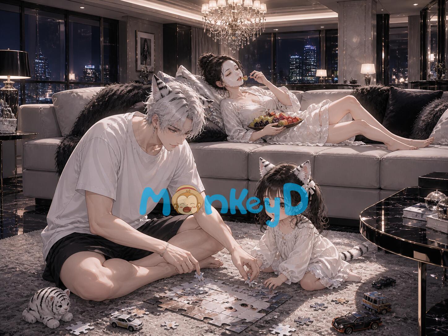 Sau khi gả cho thú nhân hồ ly, tôi sinh ra một bé hổ trắng