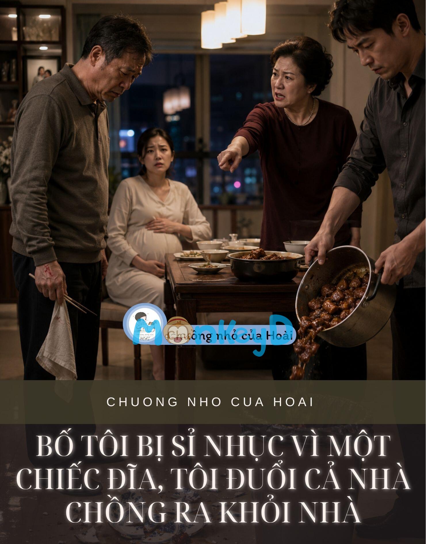 BỐ TÔI BỊ SỈ NHỤC VÌ MỘT CHIẾC ĐĨA, TÔI ĐUỔI CẢ NHÀ CHỒNG RA KHỎI NHÀ