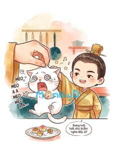 Mèo con tham ăn lại bị bắt rồi